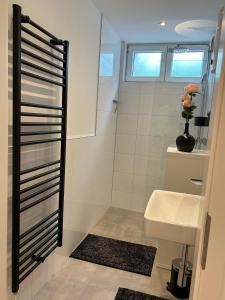 y baño con aseo y lavamanos. en Premium Ferienwohnung im Herzen der Kurstadt, en Bad Neuenahr-Ahrweiler