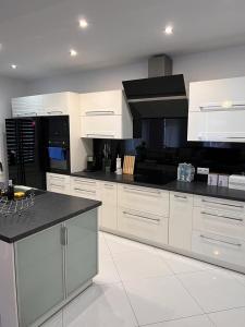 Kuchyň nebo kuchyňský kout v ubytování Apartament przy Twierdzy