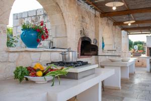 A kitchen or kitchenette at Trulli Ericla Luxury