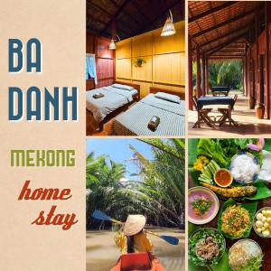 eine Collage mit Bildern eines Wohnsitzes in der Unterkunft Ba Danh Homestay & Kitchen - Ben Tre Mekong in Ben Tre