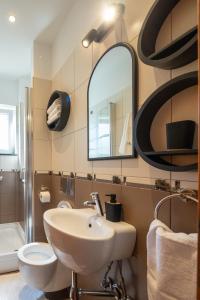 Kúpeľňa v ubytovaní Lumaja luxury apartman + 37 fotografií