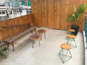 Balkón nebo terasa v ubytování JOY HOSTEL