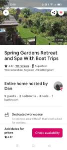 Gallery image of Spring Gardens Retreat And Spa Private hottub,Sauna,Massage in Great Malvern