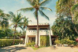 a house with palm trees in front of it at Hermosa Palms Casa 23B -3BD - Bruno Casalvolone in Jacó