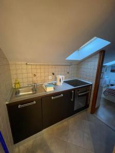 Kuchyň nebo kuchyňský kout v ubytování Apartments Marnic