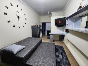 Ένα ή περισσότερα κρεβάτια σε δωμάτιο στο Alojamiento con Aire acondicionado - Shelter La Perla