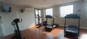 Fitness centrum a/nebo fitness zařízení v ubytování Q-Flat Hotel - Faria Lima