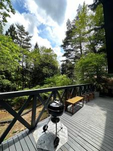 Balkón nebo terasa v ubytování ペット可｜自然に囲まれながらサウナやBBQ｜最大８名｜The No.10河口湖　
