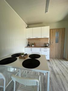 Een keuken of kitchenette bij Domki letniskowe Bali