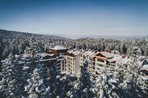 an aerial view of a resort in the snow at Alpine luxury two bed-two bathrooms apartment B25 in Borovets