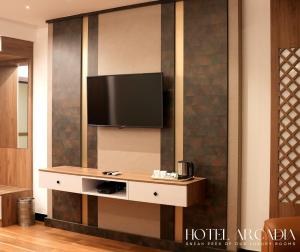 TV a/nebo společenská místnost v ubytování Hotel Arcadia