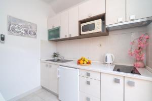 Kuchyň nebo kuchyňský kout v ubytování Apartment Santa