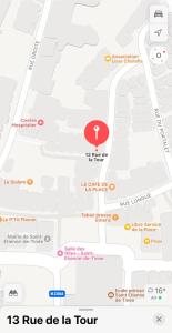 a map of la terraza with a red marker at Studio RDC La Tour in Saint-Étienne-de-Tinée