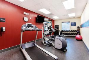 sala de fitness con cinta de correr y gimnasio en Hampton Inn & Suites Port Richey, en Port Richey
