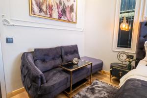 A seating area at Wind Suit