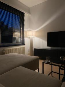 TV a/nebo společenská místnost v ubytování Cosy Apartment near Antwerp