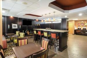 un bar en un restaurante con mesas y sillas en Hampton Inn Dublin, en Newbern