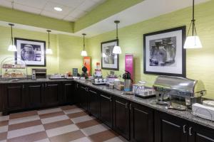 a salon with a counter with many items on it at Hampton Inn Houma in Houma