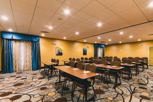 a conference room with tables and chairs in it at Hampton Inn Niagara Falls/ Blvd in Niagara Falls +37 photos