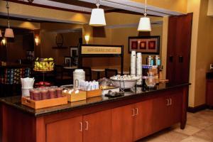 a counter in a hotel room with a counter top at Hampton Inn Indiana in Indiana