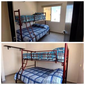 2 fotos de 2 literas en una habitación en Casa Paraíso - Brandeburgo, en Veracruz