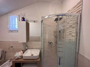 Koupelna v ubytování B&B La Fortezza