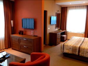 TV a/nebo společenská místnost v ubytování Hotel Emka
