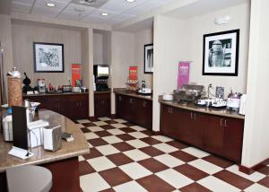 a lobby of a hair salon with a cash register at Hampton Inn Martin in Martin