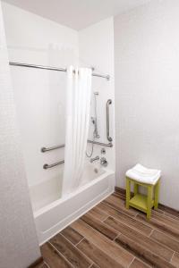 Counce的住宿－皮克威克達姆漢普頓酒店- 位於夏伊洛瀑布，一间带浴缸和淋浴的浴室