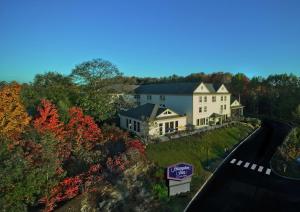 an aerial view of a house on a road at Hampton Inn Freeport/Brunswick in Freeport