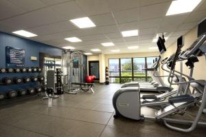 a gym with treadmills and machines in a room at Hampton Inn Santee-I-95 in Santee