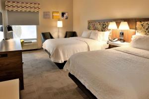 a hotel room with two beds and a window at Hampton Inn Santee-I-95 in Santee