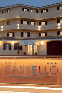 a hotel caseline sign in front of a building at Hotel Castello in Golfo Aranci