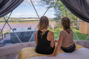 Balkón nebo terasa v ubytování Gravity Luxury Domes