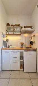 Kuchyň nebo kuchyňský kout v ubytování Apartment Bosiljak