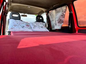a van with two pillows sitting in the back at Discovery Tenerife II in San Miguel de Abona