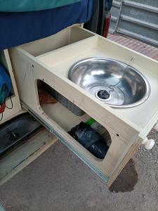 a sink in a drawer in a van at Discovery Tenerife II in San Miguel de Abona