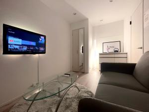 TV a/nebo společenská místnost v ubytování guesthouse Nakatsu
