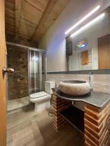 Ett badrum på Casa Vicent