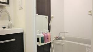 a bathroom with a toilet and a sink and a shower at Credo Maison Kamakura - Vacation STAY 10347 in Kamakura