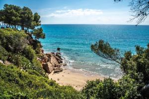a view of the beach from a bluff at TROPIKANA in Miami Platja