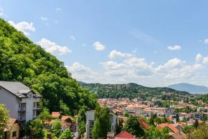 O vedere generală la munți sau o vedere la munte luată de la această pensiune