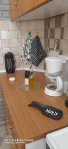 a kitchen counter top with a mortar and pestle on it at PREVEZA DOWNTOWN in Preveza