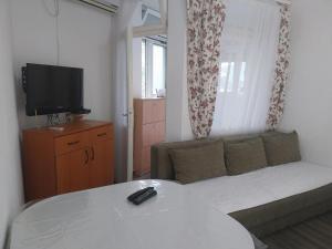 TV a/nebo společenská místnost v ubytování Apartment Happy