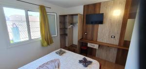 TV a/nebo společenská místnost v ubytování Hostel Casa Cinderella