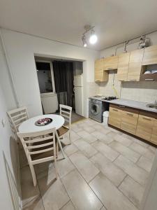 A kitchen or kitchenette at Apartment on Constantin Negruzzi