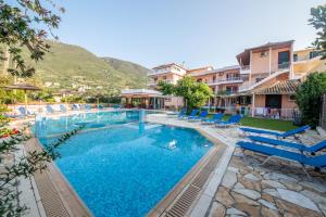 a view of the pool at a resort at Kalias Hotel in Vasiliki