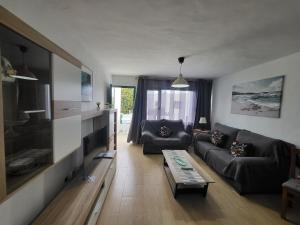 Televízia a/alebo spoločenská miestnosť v ubytovaní Gueldera Apartments