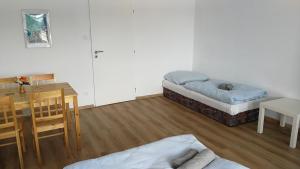 Postel nebo postele na pokoji v ubytování Apartmány Orlík - Loužek