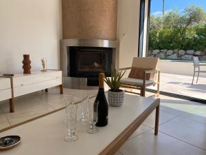 Χώρος καθιστικού στο Villa Côté Soleil
